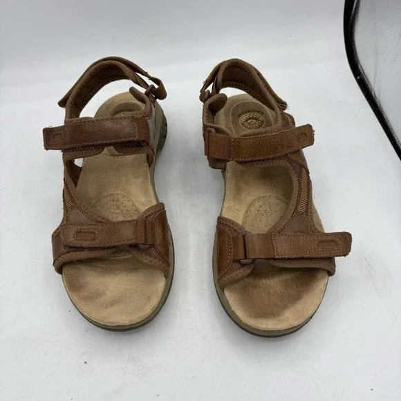 Earth Spirit Shoes Womens Size 10 Gelron 2000 Dewey Brown Leather Sandals - Picture 4 of 10